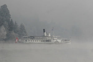 im Nebel unterwegs