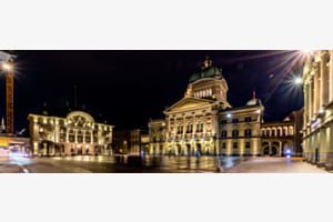 Bundeshausplatz by Night