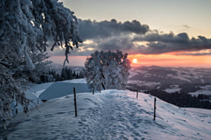 Sonnenuntergang auf der Lüderenalp