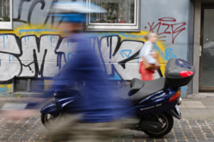 Motorrollerfahrer Motorrollerfahrer