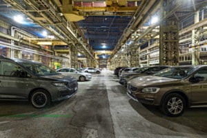 Parking in Industriehalle