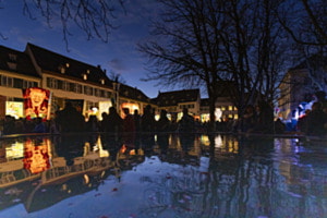Laternenleuchten an der Basler Fastnacht