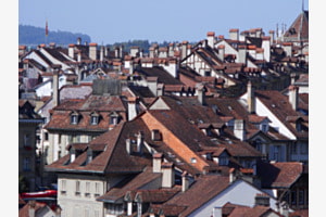 Berner Altstadt Dächer und Kamine