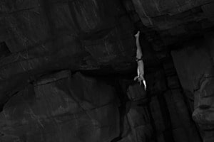 cliff diver in freefall