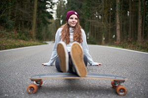 Skateboard im Wald Skateboard im Wald