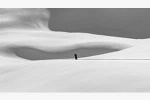 Influencer im Schnee 