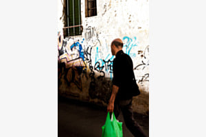 Sac en plastique vert 