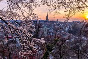 Sonnenuntergang über Bern