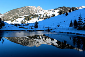Spiegelung im Bergsee