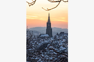 Winterlicher Sonnenuntergang 