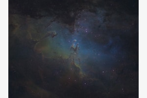 Adlernebel in Hubble-Palette