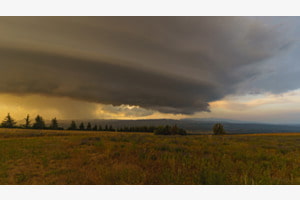 prächtige Shelfwolke
