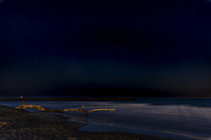Plage du Cap d'Agde sous le ciel d'étoilé