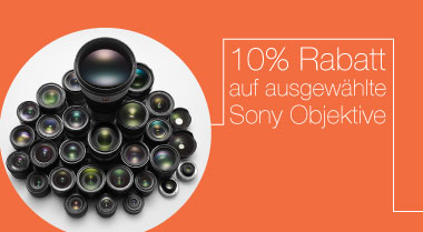 10% Rabatt aus ausgewählte Sony Objektive