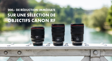 Canon - CHF 200.– de remise immédiate sur une sélection d'objectifs RF 