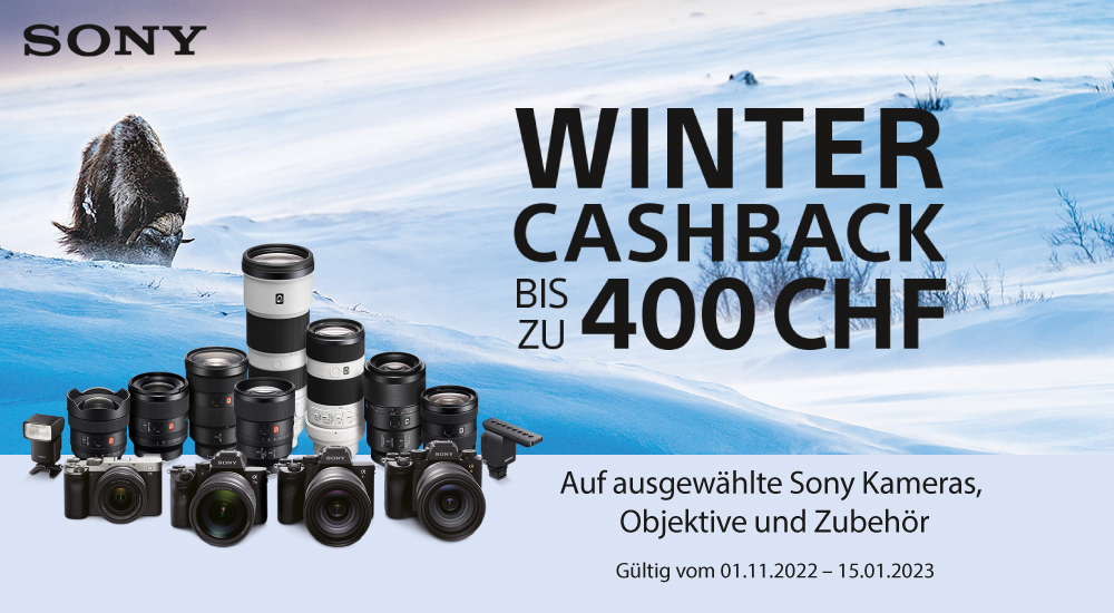 Sony Winter Cashback bis zu CHF 400.-